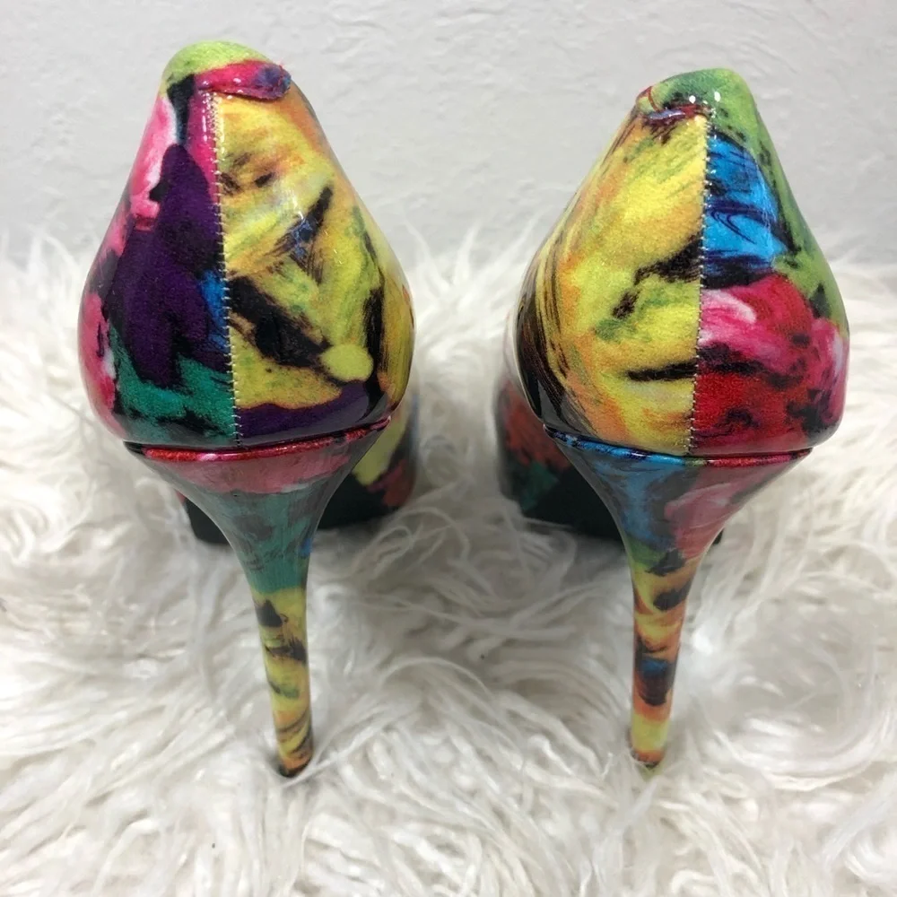 STEVE MADDEN - BRIGHTLY COLORED PLATFORM PUMPS‎ - S5